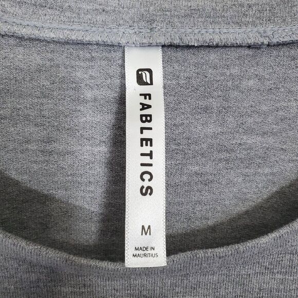 Fabletics Yani Mini Dress Size Medium Heathered Gray Jersey Knit Athleisure - Picture 9 of 9